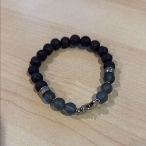 Black and Blue Beaded Bracelet